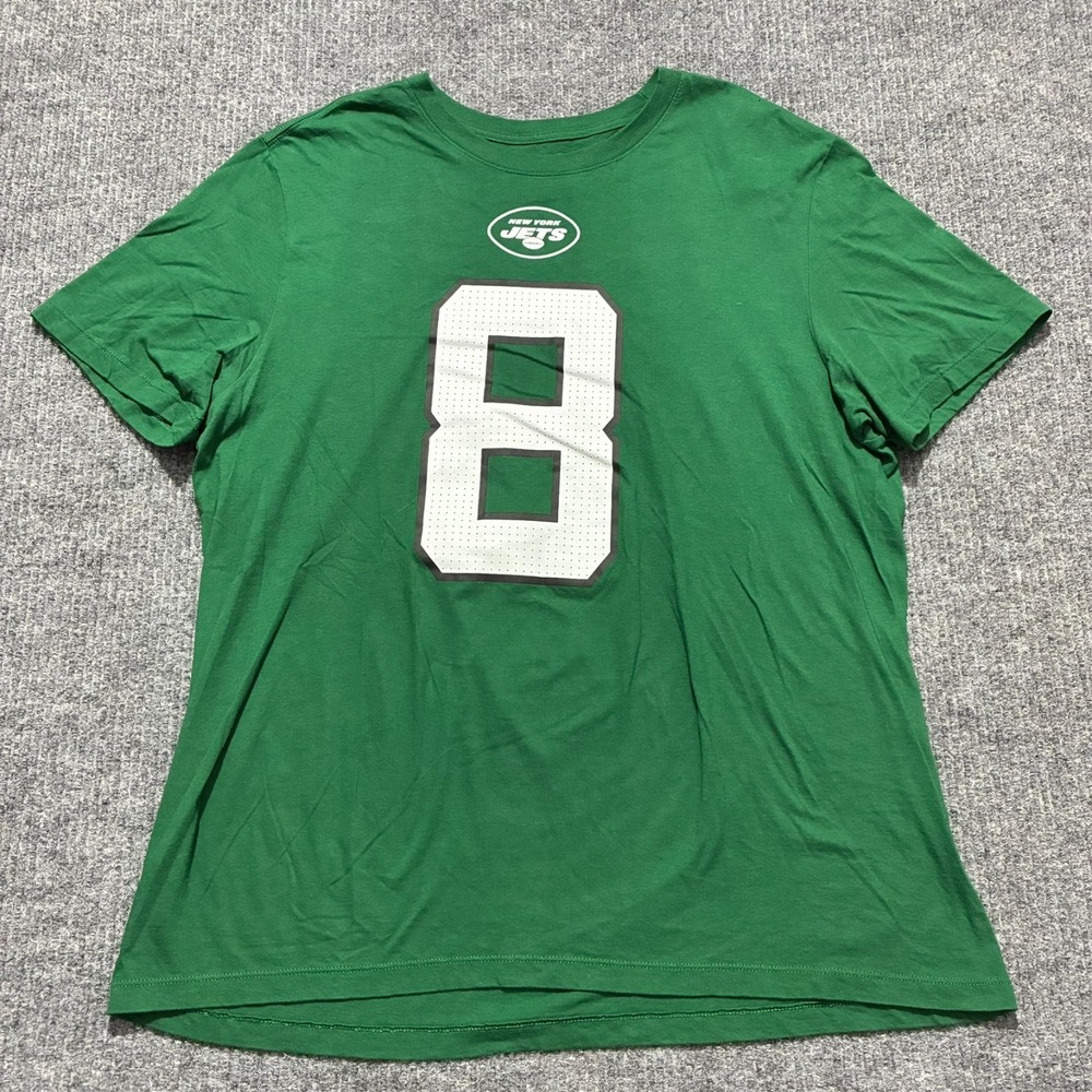 The Nike Tee New York Jets Rodgers #8 Shirt Mens‎ Size XL Green Short Sleeve